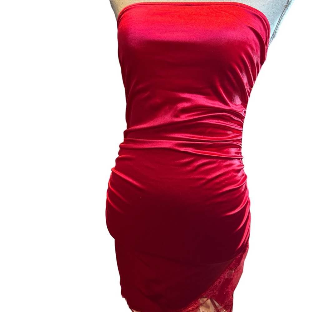 Shein red dress